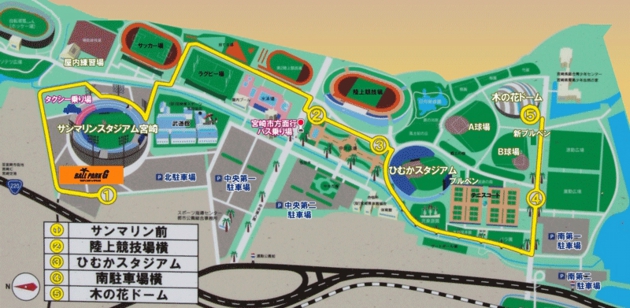 宮崎県総合運動公園マップ